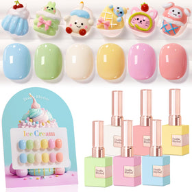 Double Rhythm front packaging showing six same-color 15ml bottles and cohesive palette