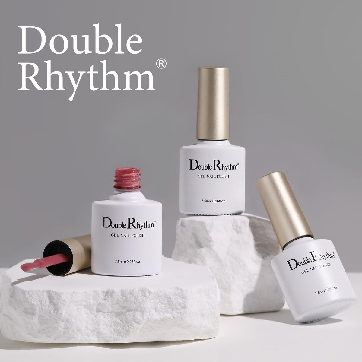 Double Rhythm glossy finished nail closeup showcasing reflective holographic shine and durable gloss