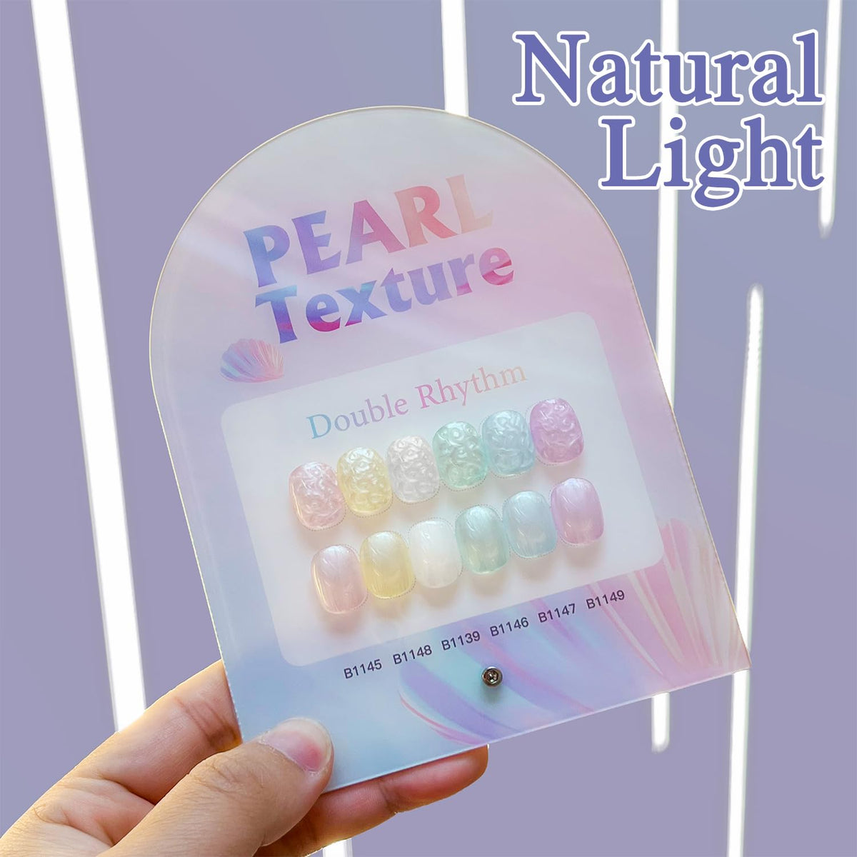 Double Rhythm gel polish curing under LED lamp for fast, durable finish