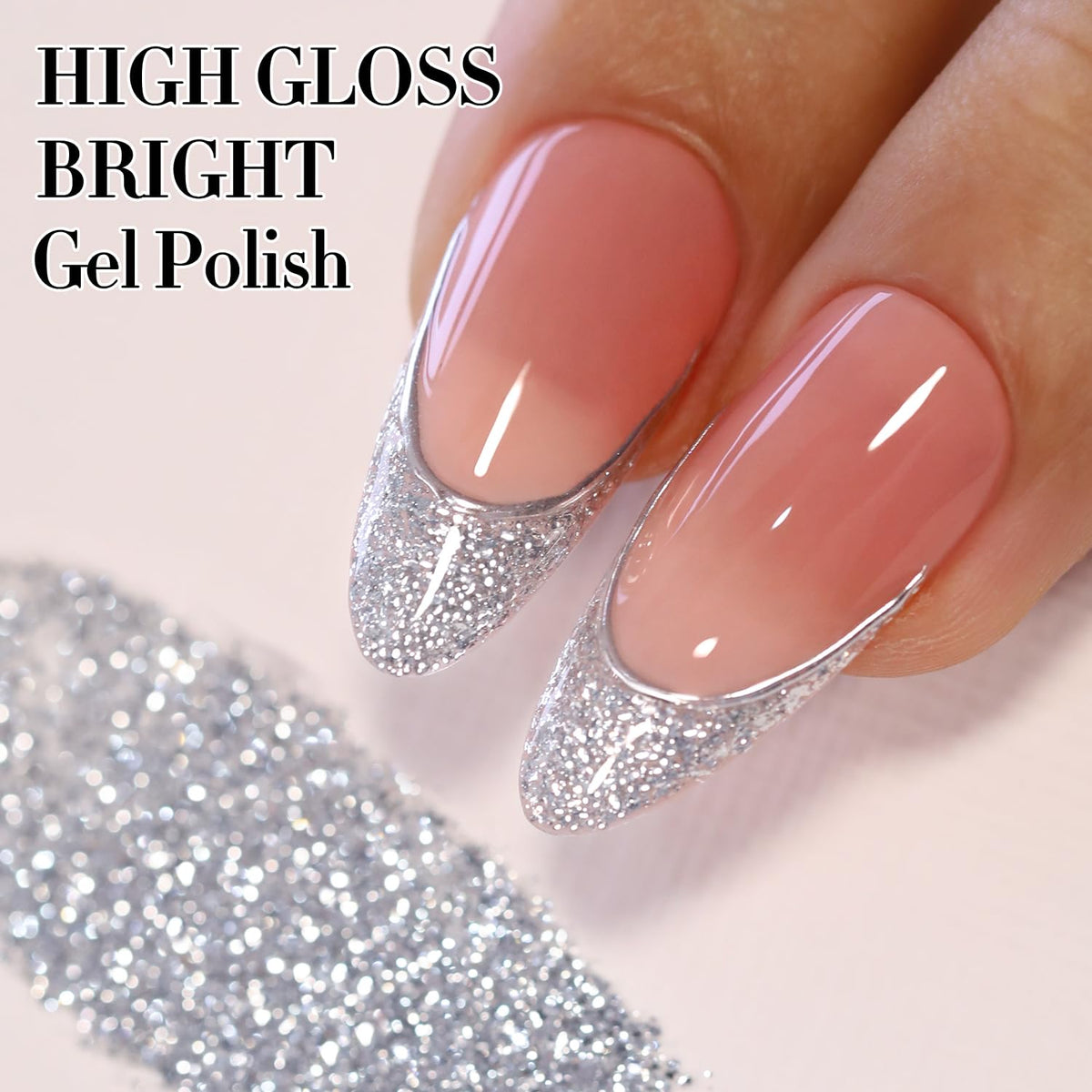 Double Rhythm layered gradient nails showing custom two-tone sparkle