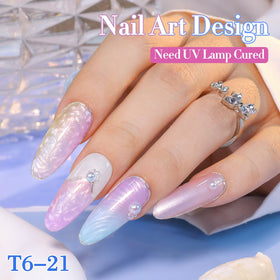Double Rhythm on hand model displaying finished manicure for style inspiration