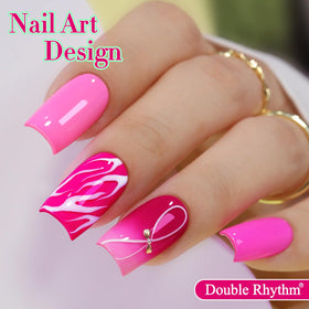 Double Rhythm lifestyle manicure on hands demonstrating long‑lasting shine