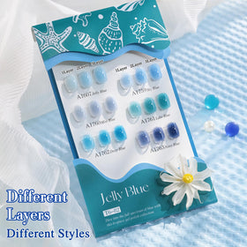 Double Rhythm manicure lifestyle setting showing polished navy nails for everyday style
