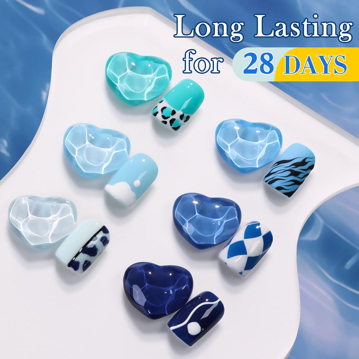 Double Rhythm nail art application with LED lamp demonstrating durable cured finish