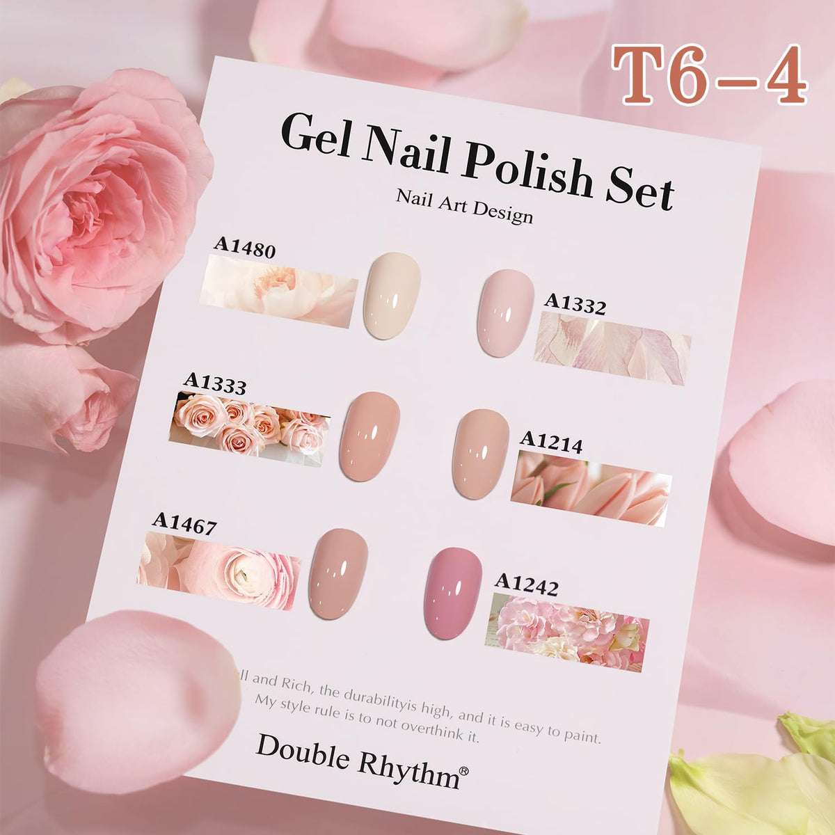 Double Rhythm nails in use on hands after LED cure showcasing glossy results