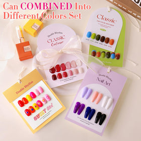 Double Rhythm polish swatches on a wheel showing true colors for planning
