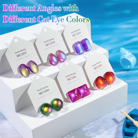 Double Rhythm polish reflecting light to show holographic shimmer benefits