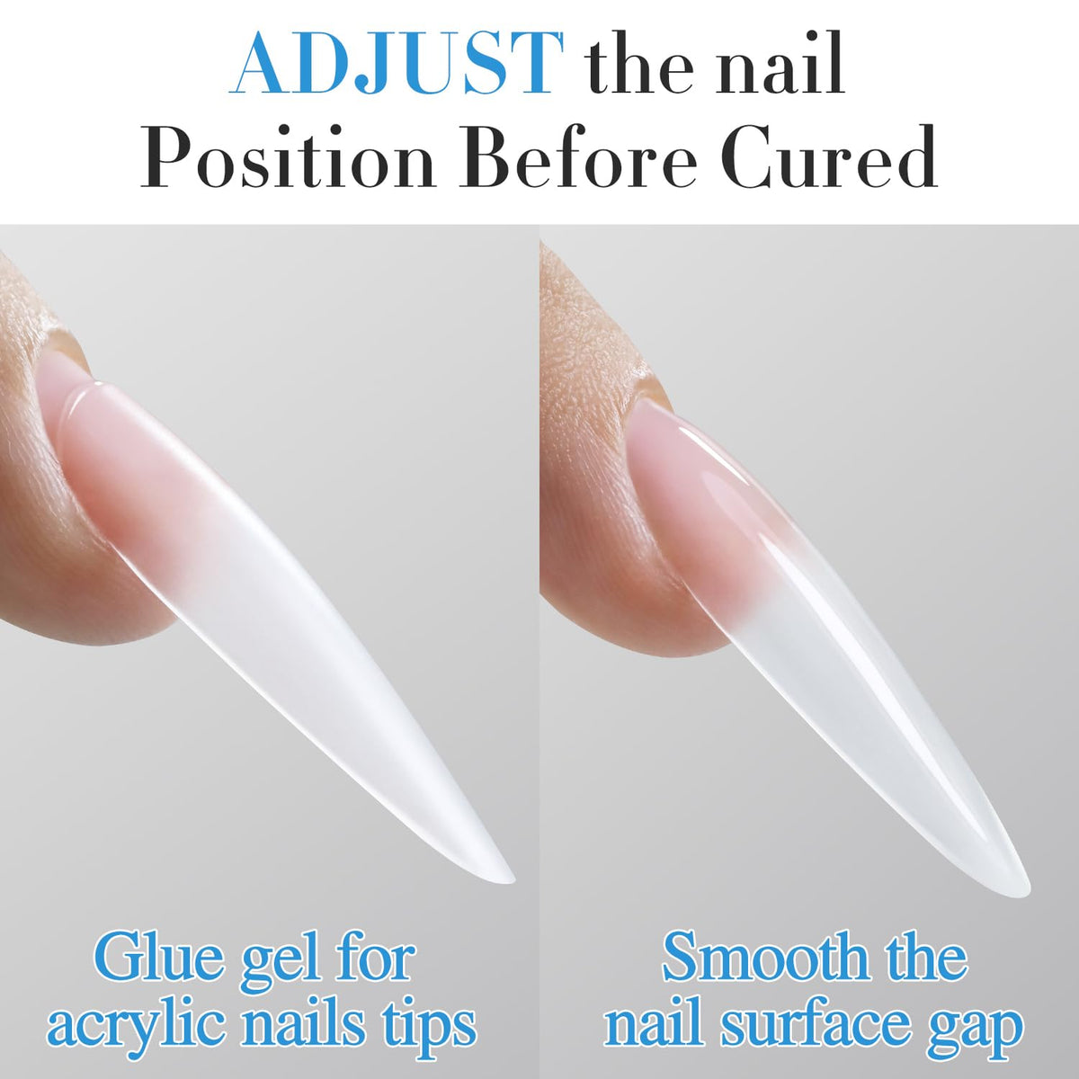Double Rhythm securing rhinestones with gel for durable nail art