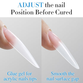 Double Rhythm securing rhinestones with gel for durable nail art