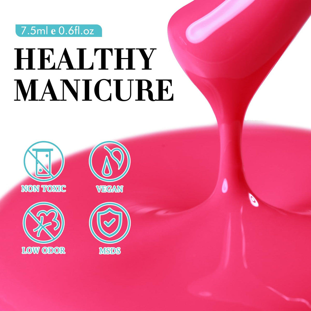 Double Rhythm hand holding bottle to show 7.5ml scale and convenient size
