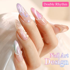 Double Rhythm swatch strip set illustrating layered effects and color depth for design ideas