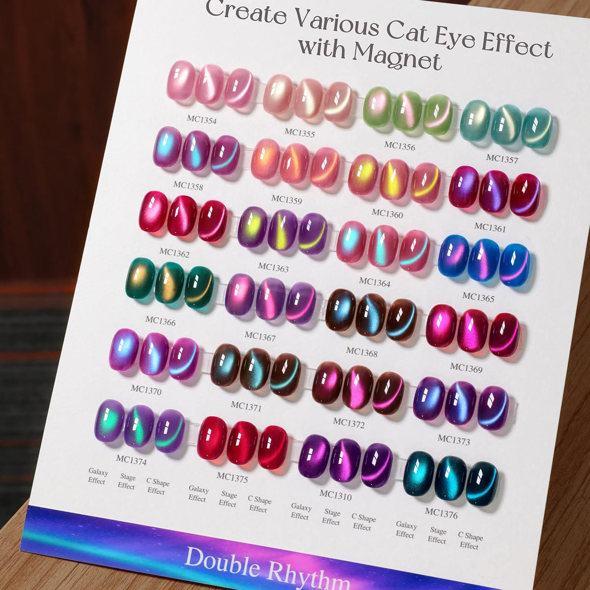 Double Rhythm gel texture close-up highlighting smooth pigment payoff