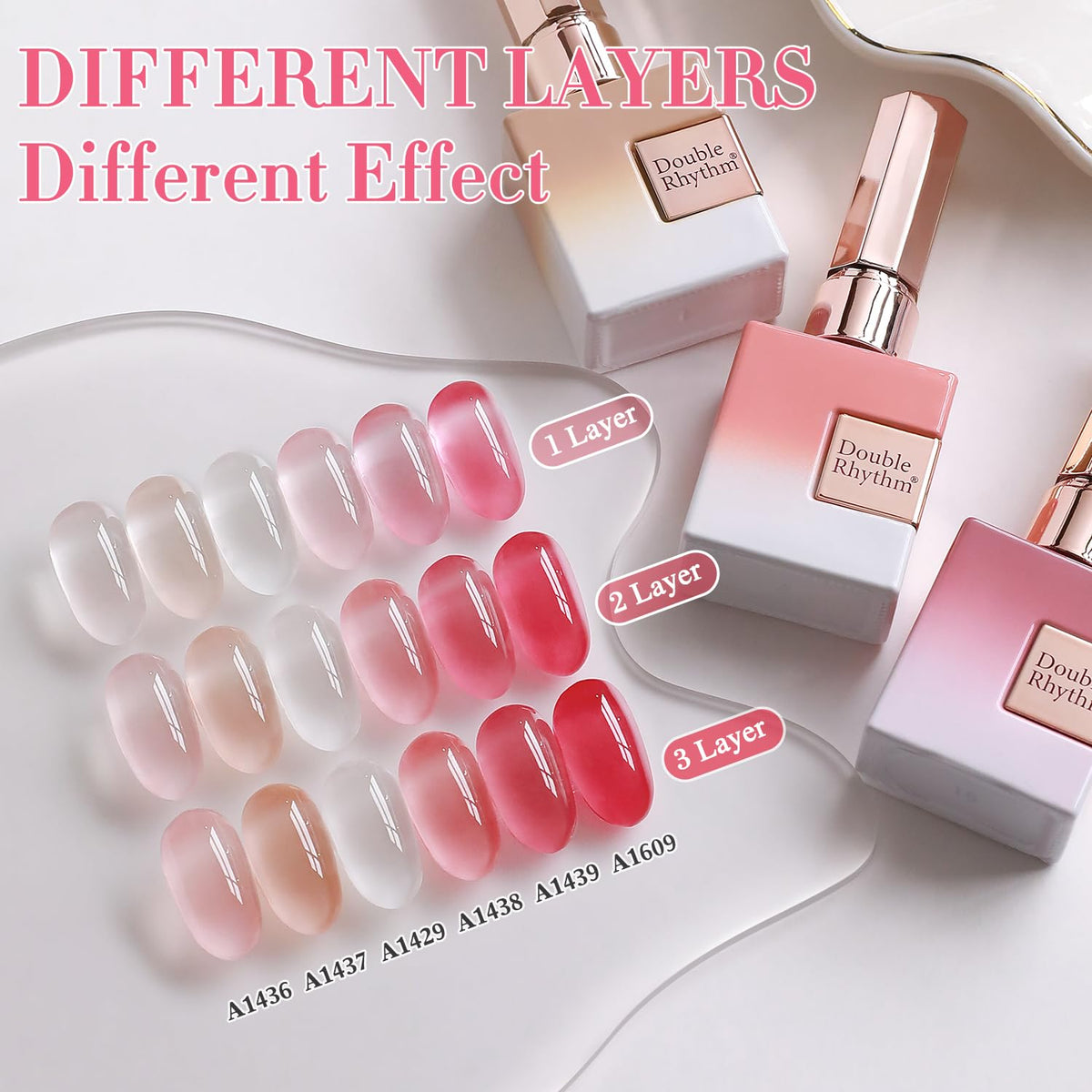 Double Rhythm polish texture showing glossy finish and high-shine benefit