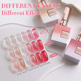 Double Rhythm polish texture showing glossy finish and high-shine benefit