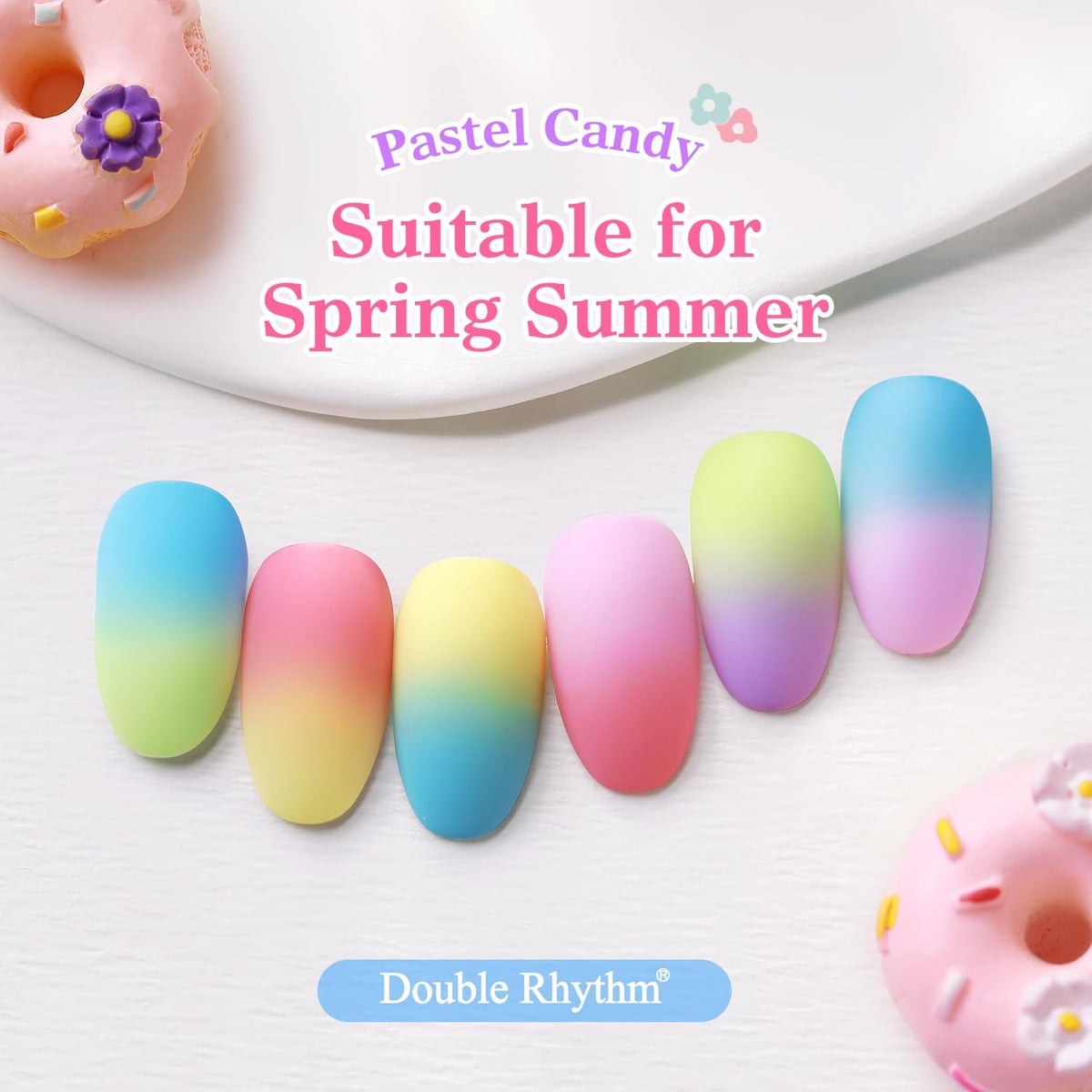 Double Rhythm glossy topcoat final shine that enhances durability and gloss