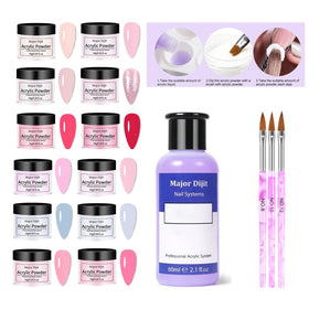 DouborQ twelve acrylic color powders displayed for creative variety