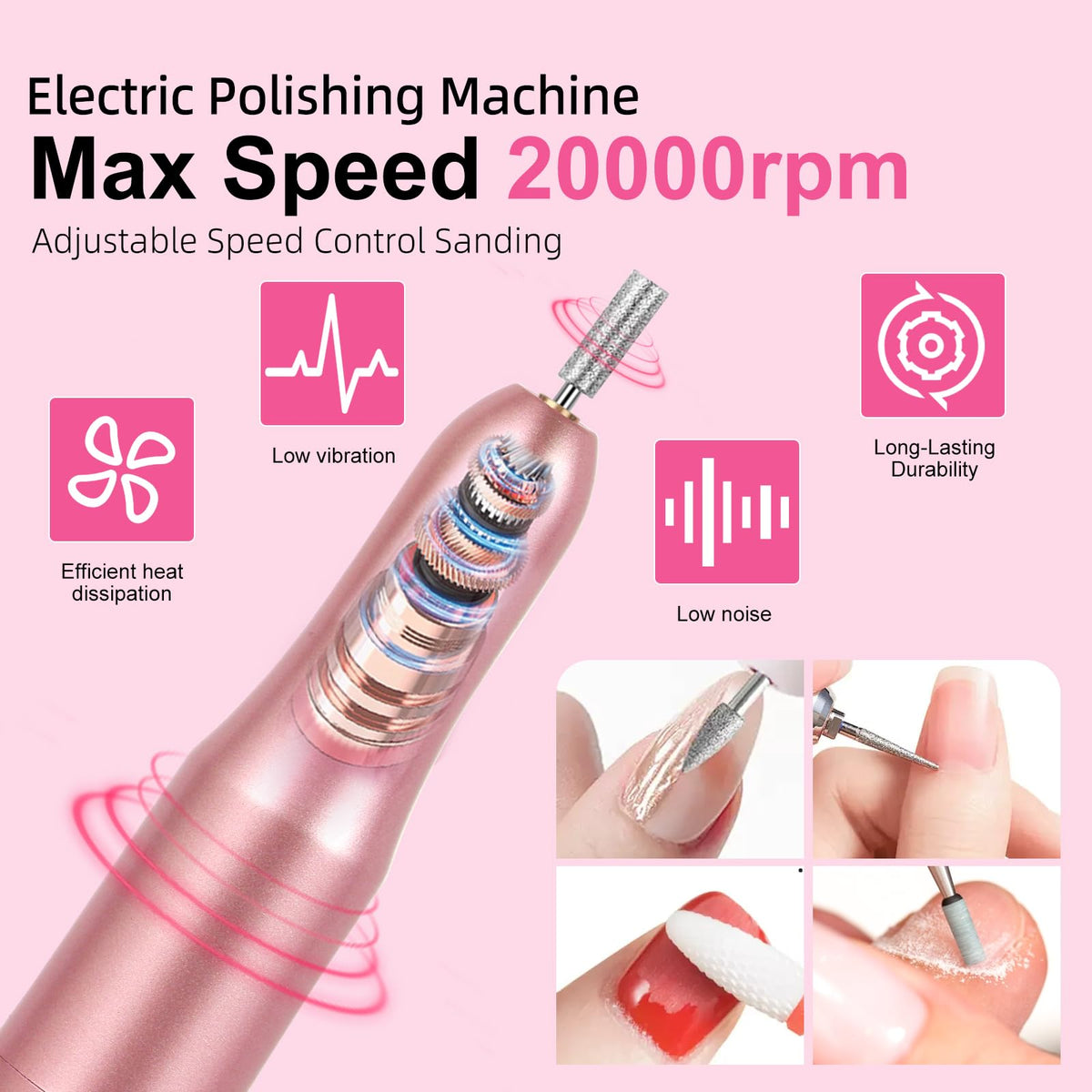 DouborQ brushes and nail forms arranged for accurate sculpting and control benefit
