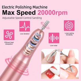 DouborQ brushes and nail forms arranged for accurate sculpting and control benefit