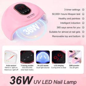 DouborQ LED UV lamp curing nails demonstrating fast curing benefit