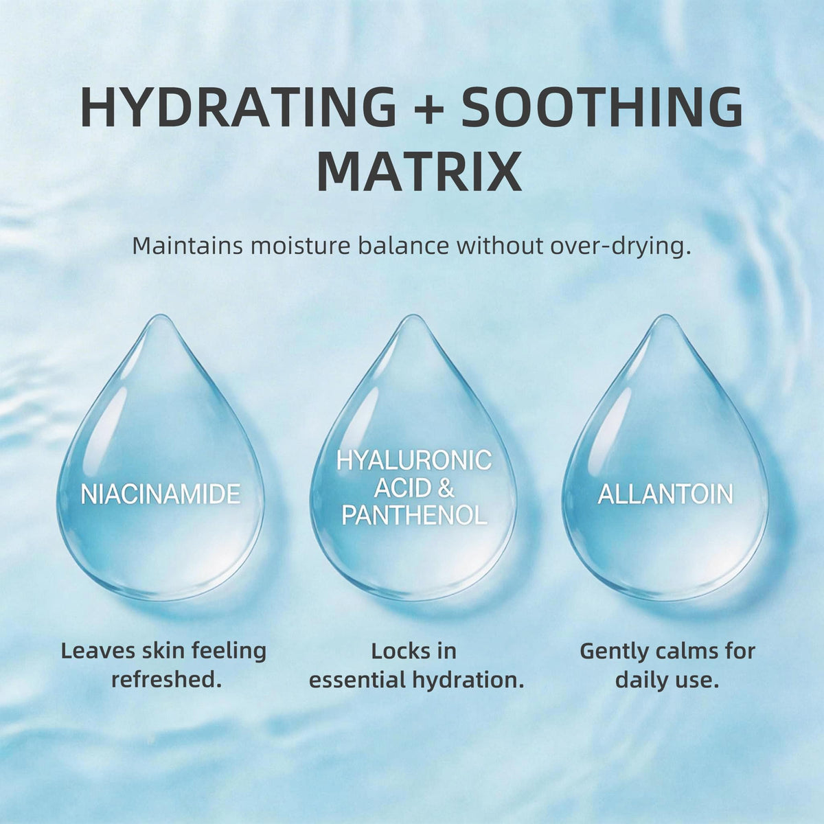 DOUCEWAND soaked pad detail illustrating glycolic and salicylic solution