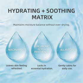 DOUCEWAND soaked pad detail illustrating glycolic and salicylic solution