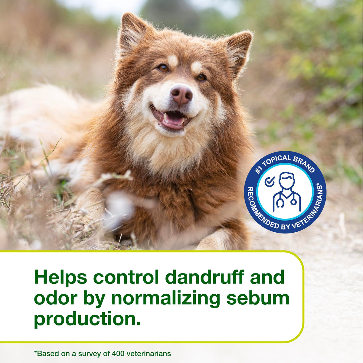 Douxo mousse label close-up highlighting 0.5% Ophytrium and ingredient safety