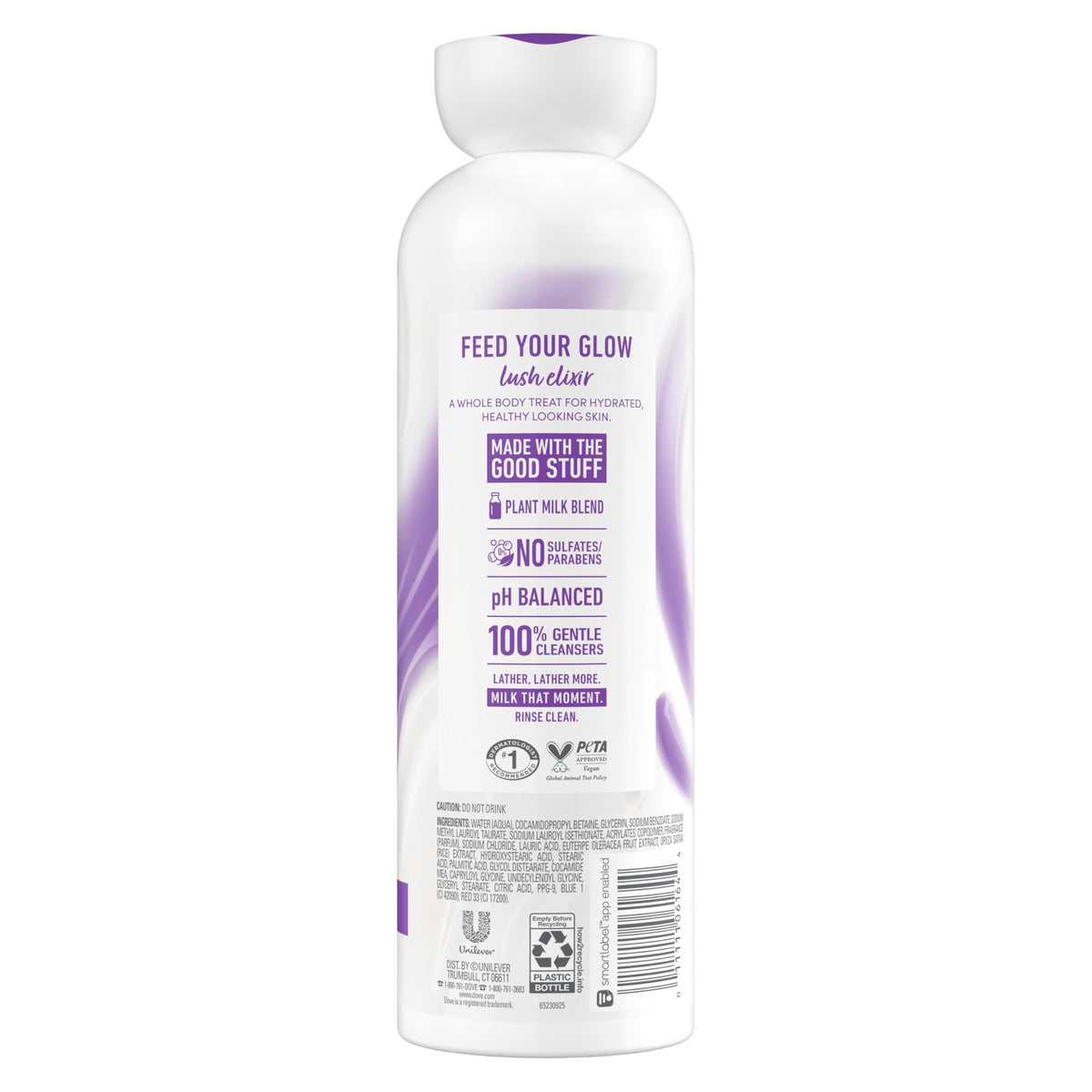 Dove pump close-up highlighting easy-dispense and controlled product use benefit