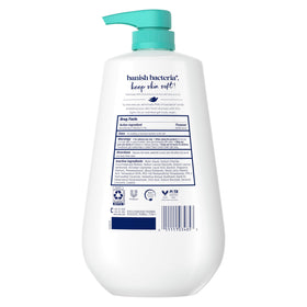 Dove pump close-up demonstrating easy one-hand dispensing and convenience