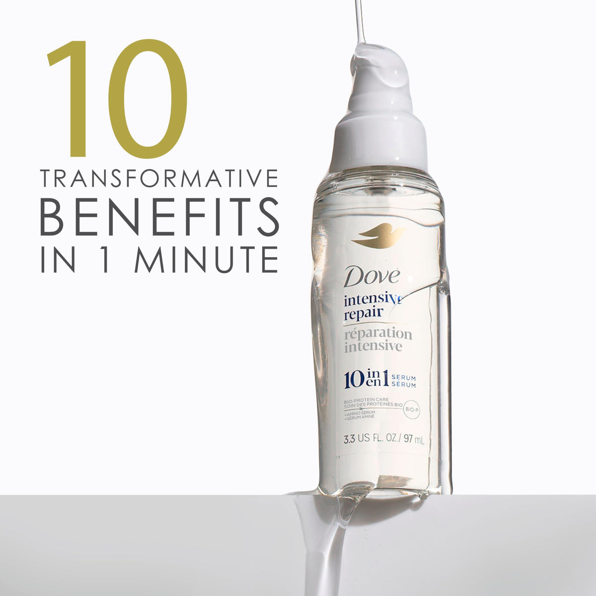 Dove application on mid-lengths and ends for reduced breakage benefit