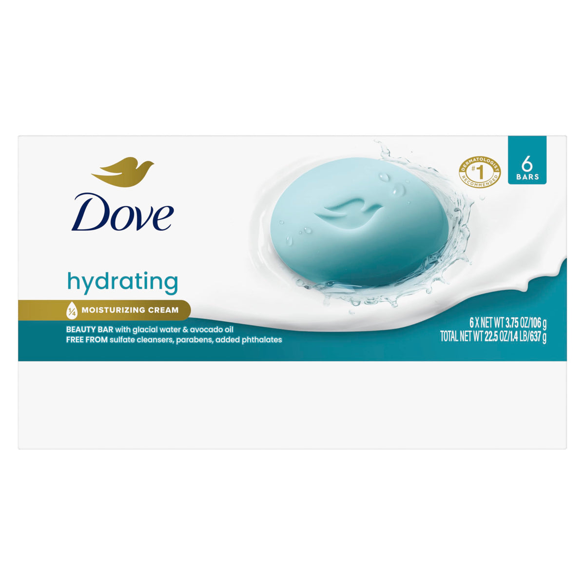 Close-up of Dove bar texture highlighting creamy moisturizing formula