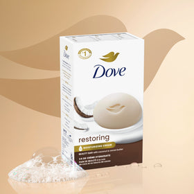 Creamy lather from Dove beauty bar demonstrating nourishing foam