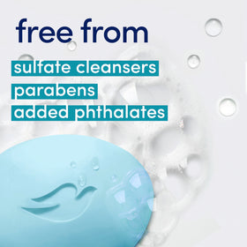 Dove bar lather in hand demonstrating gentle cleansing and foam