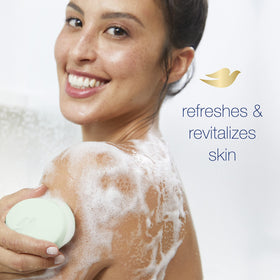 Dove bar soap close-up texture highlighting creamy lather