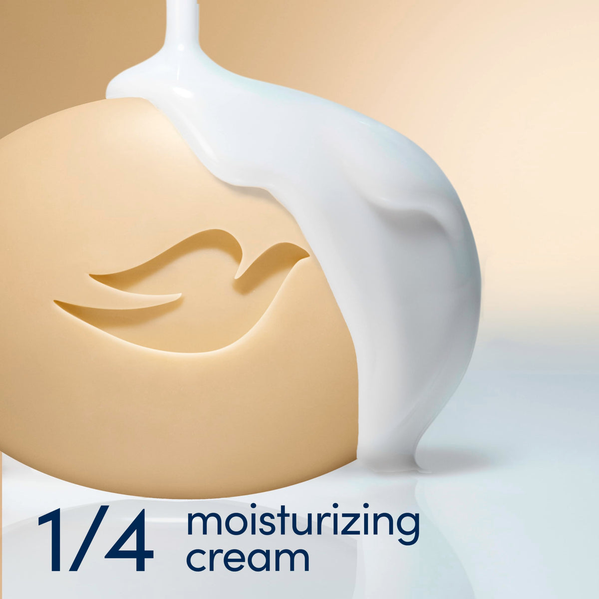 Dove beauty bar label detail showing pH-balanced and free-from claims