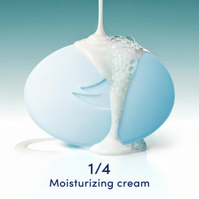 Dove beauty bar lather in hand demonstrating gentle effective cleanse