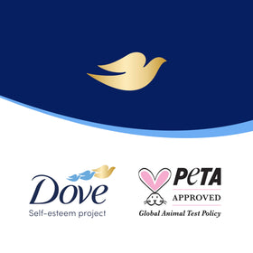 Dove beauty bar in hand for scale showing convenient travel-sized bar
