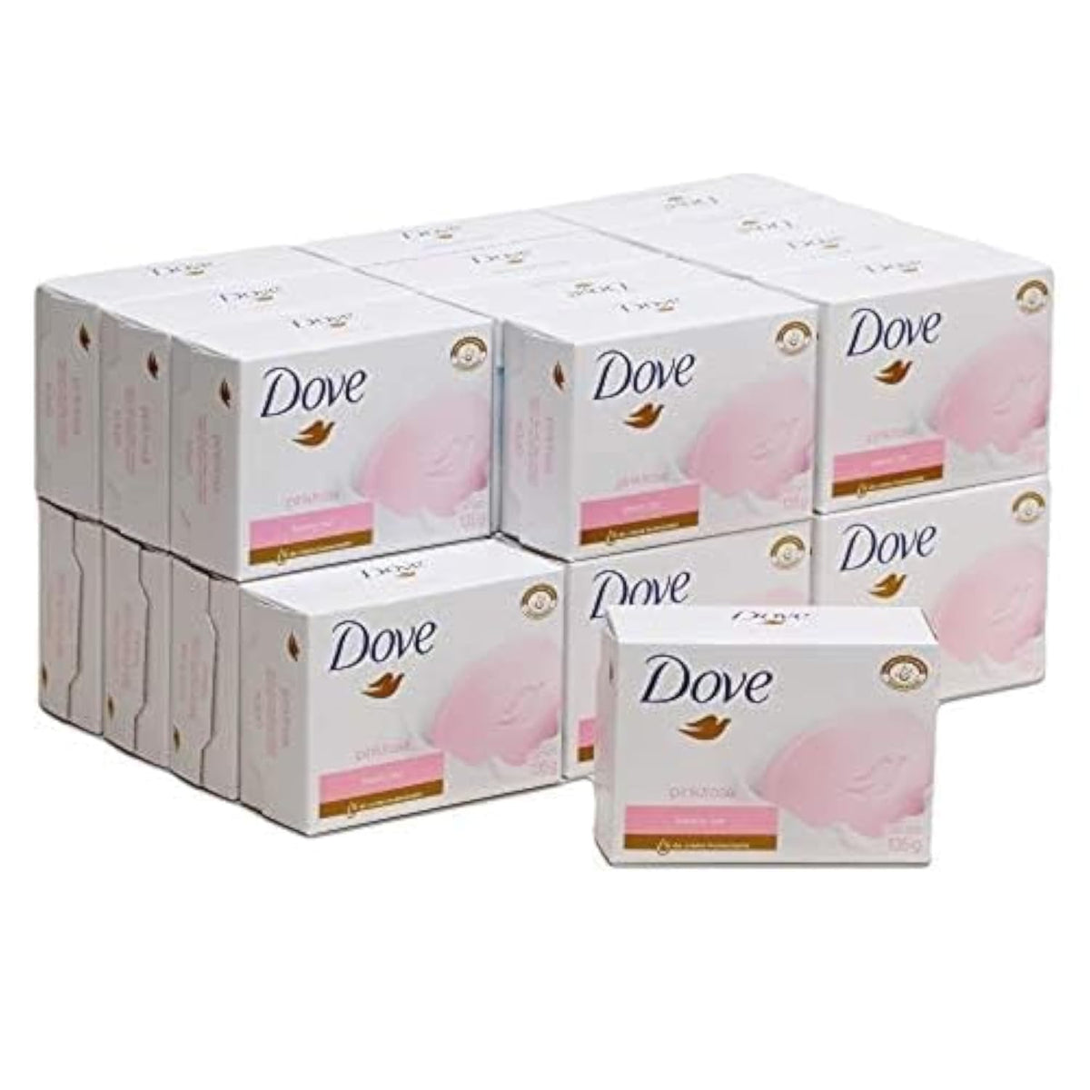 Dove Pink beauty cream bar front packaging showing bar and benefits