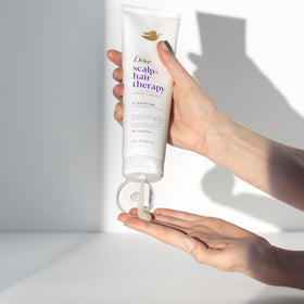 Dove before and after root lift comparison shows fuller-looking hair benefit