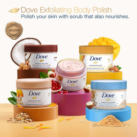 Dove before and after skin swatch showing visible smoothing results