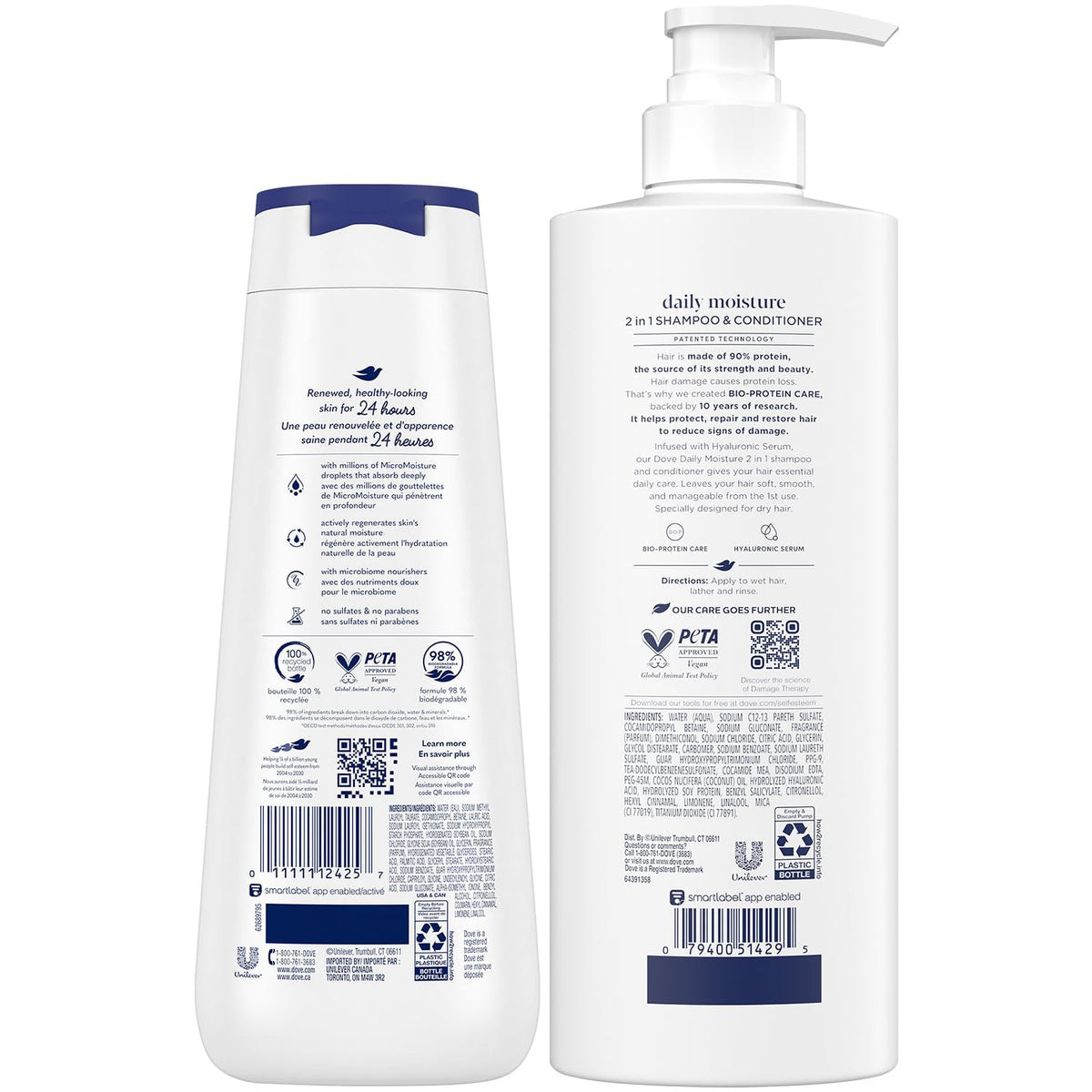 Dove Deep Moisture body wash pump bottle demonstrating easy dispensing