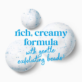 Dove rich lather on loofah displaying foam and cleansing power