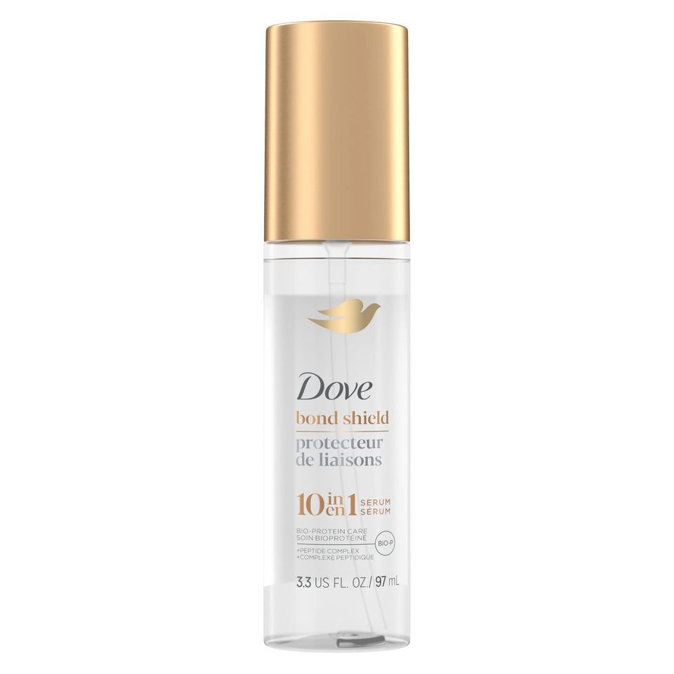 Dove front packaging showing bottle and brand for clear product ID and appeal