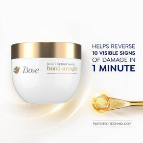 Dove bond strength displayed during styling to show anti-frizz and manageability