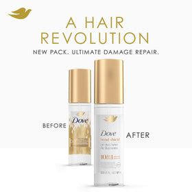 Dove serum texture dispensed on hand demonstrating lightweight, non-greasy finish