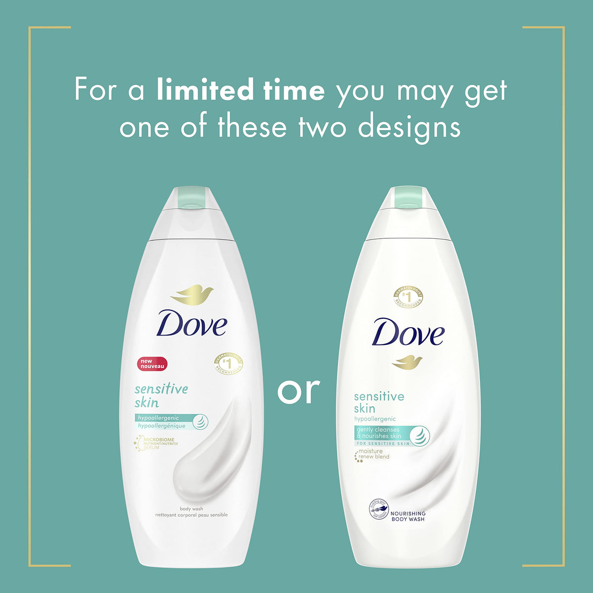 Dove bottle back label detailing ingredients and usage instructions