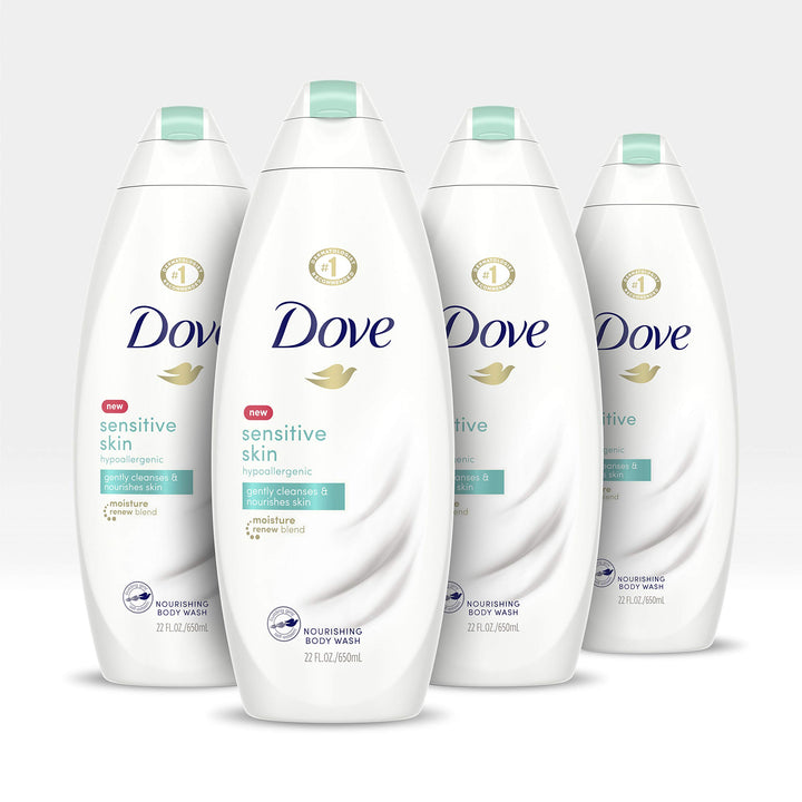 Dove 22 oz bottle front view showing gentle care
