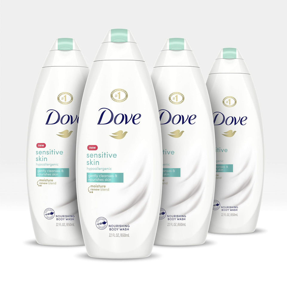 Dove 22 oz bottle front view showing gentle care