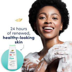 Dove bottle label ingredients view listing Pyrithione Zinc and botanicals
