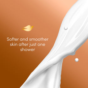 Dove bubble bath pouring into tub with vanilla-scented lather, creates relaxing bath