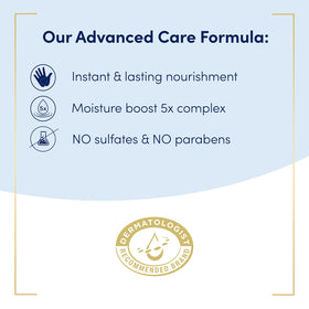 Dove refill pack size comparison showing three bottles for fewer replacements